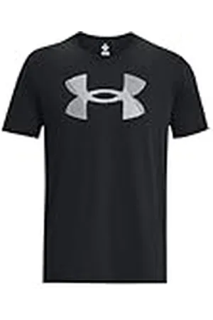 Under Armour UA Big Logo Fill SS Camiseta de deporte para hombre, suave camiseta de manga corta con logotipo, color /gris campo/gris halo
