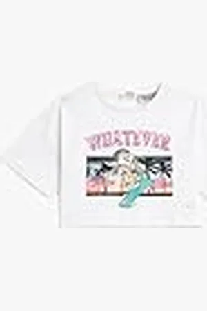Koton Lola Bunny T-Shirt Licenced Crop Oversized Short Sleeve Cotton Camiseta, , 5-6 Años Chicas