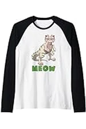 Grumpy Cat Gato gruñón dinosaurio - MEOW Camiseta Manga Raglan