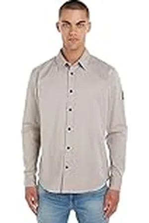 Calvin Klein Jeans MONOLOGO Badge Relaxed Shirt J30J323255 Camisas Casuales, , XL para Hombre