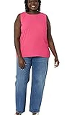 Amazon Camiseta sin Mangas de Ajuste Normal y Cuello Redondo, Ideal para Llevar con Otras Prendas Mujer, , XL