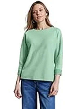 Street one A322932 Camiseta con Aspecto Jaspeado, Tendril Green Mel, 38 para Mujer
