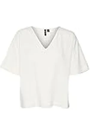 VERO MODA Vmnatali SS Top Noos Blusas, Blanco Nieve, M para Mujer