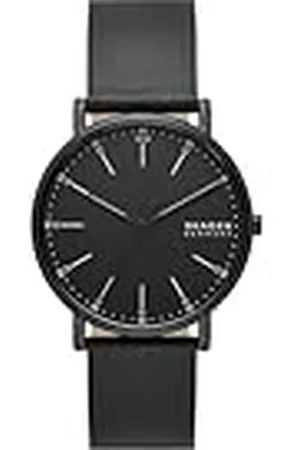 Skagen Signatur reloj para hombre, movimiento de cuarzo con correa de piel o acero inoxidable, , 40MM