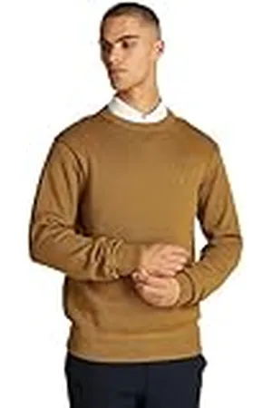 Tommy Hilfiger Jersey Hombre Chunky Cotton Crew Neck Jersey de punto, Marrón (Country Brown), XL