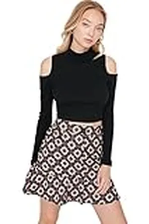Trendyol Minifalda Tejida Acampanada para Mujer Falda, , 42