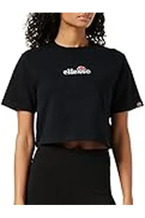 Ellesse Fireball Cropped T-Shirt Camiseta, Mujer, Black, XL