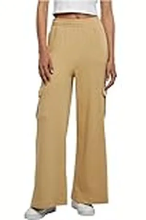 Urban classics Pantalones Rizo Cargo de Cintura Alta para Mujer, , XS