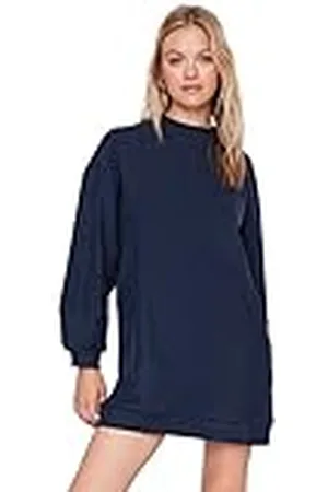 Trendyol Vestido de Punto con Cuello Redondo para Mujer, , XS