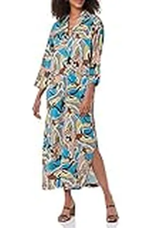 TEREA Vestido largo Annalise para mujer, cuello esmoquin, , 4XL Grande