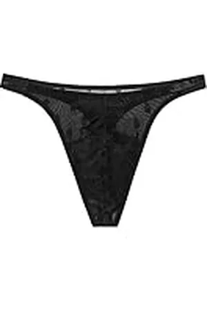 Hom String Dark Thong Panties, , XL para bre