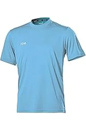 Mitre Camero Camiseta de fútbol de manga corta juvenil, ropa deportiva de equipo, camiseta de gimnasio transpirable, talla M juvenil, celeste