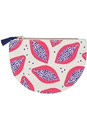 DRAEGER PARIS 1886 Draeger Paris – Monedero Estampado de Frutas de la pasión 100% algodón, con Cremallera y Borla, 12 x 9,5 cm