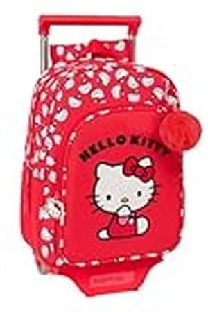 Safta HELLO KITTY ICONIC - Mochila Infantil con Carro 705, Ideal para Niños de Diferentes Edades, Cómoda y Versátil, Calidad y Resistencia, 26x11x34 cm