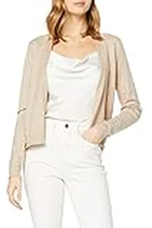 VILA CLOTHES Viril Short L/S Knit Cardigan-Noos Suéter, Melange Natural, L para Mujer