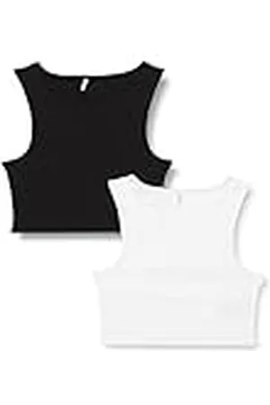 ONLY Onlkenya Cropped S/L Top 2 Pack Nn, , XL para Mujer