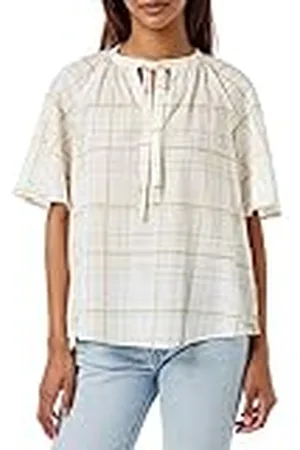 Benetton Blusa 5oa9dq04o Camisa, Estampado Blanco 84t, XS para Mujer