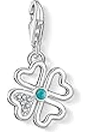 Thomas Sabo Colgante con Motivos Inspirados en la Espiritualidad y Buena Fortuna, Abalorio de Trébol