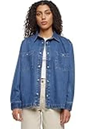 Urban classics Ladies Oversized Denim Shirt Camisa, , 4XL para Mujer