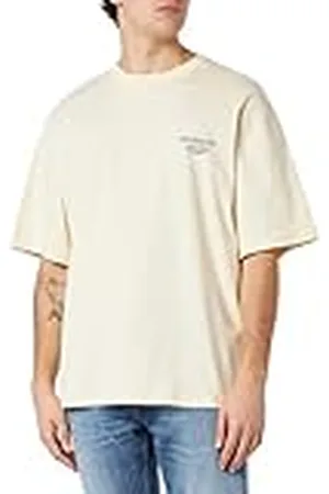 JACK & JONES Jorsantorini Graphic tee SS Crew Neck Camiseta, Crema de Mantequilla, M para Hombre