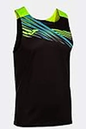 Joma Camiseta sin Mangas Elite x Negro Amarillo flúor