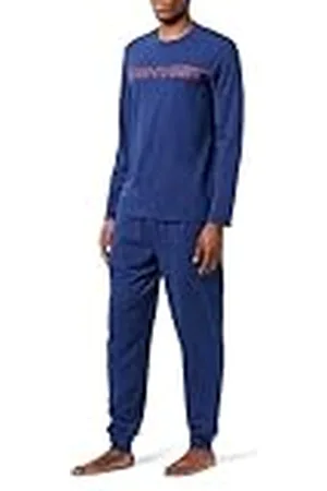 Emporio Armani MEGALOGO Long Pajamas Conjunto de Pijama, , L de los Hombres