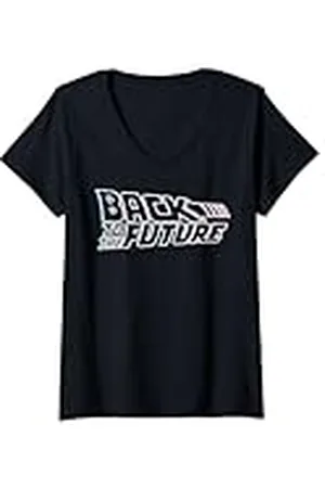 Back To The Future Mujer 35th Anniversary - Logotipo multicolor Camiseta Cuello V