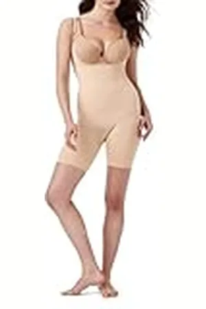 Spanx Power Open-Bust Mid-Thigh Bodysuit, Bodi modeladora Mujer, , XXL