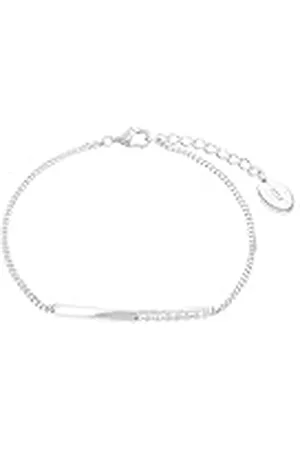 QS by s.Oliver Pulsera de esterlina 925 joyería del brazo de las señoras, con zirconia cúbico synth., 17+3 cm, , Viene en caja de regalo de joyería