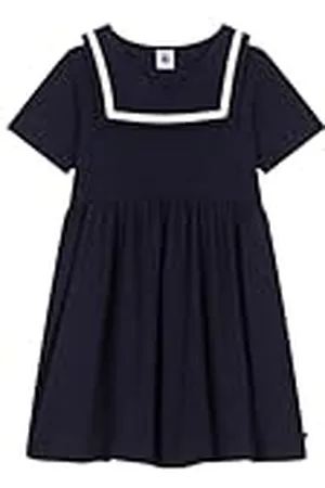 Petit Bateau A0CRD Vestido de Manga Corta, , 6 ANS para Niñas