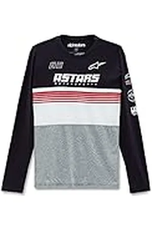 Alpinestars Turbo LS tee, Camisa Manga Corta, Brezo Negro/Gris, XXL, Hombre