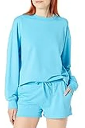 THE DROP Margot Sudadera Holgada de Manga Larga con Cuello Redondo y Hombros para Mujer, , XXS