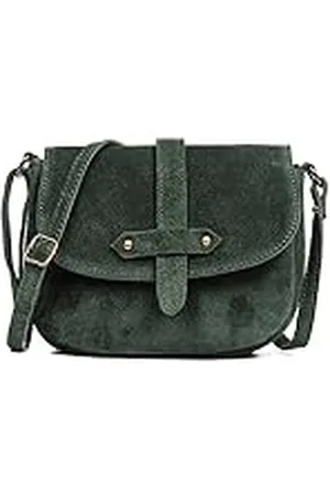Firenze Artegiani . Altamura bolso bandolera mujer. Piel auténtica Gamuza. 23x8x18 cm. Color: