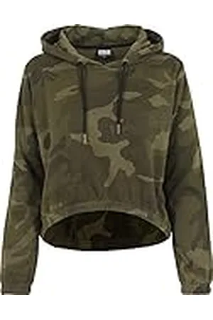 Urban classics Ladies Camo Cropped Hoody-Sudadera con capucha Mujer Small