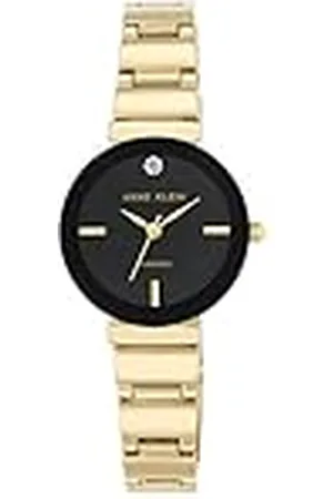 Anne Klein Reloj de pulsera para mujer con esfera con diamante auténtico
