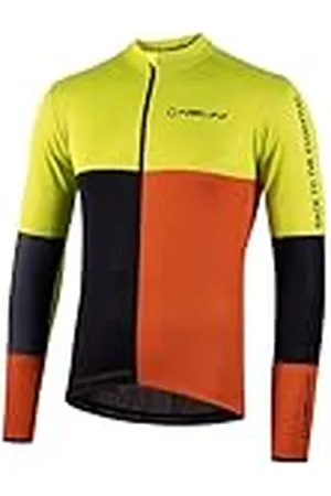 Nalini 03220301100C000.10 New LS Coffee Jersey Hombre Sweatshirt Black/Orange Neon Yellow 4XL