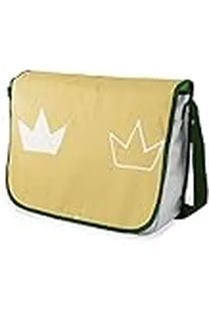 Bonamaison Bolso escolar de mensajero impreso digitalmente con correa caqui para estudiantes, bolsa cruzada, bolsa de mensajero, bolsa de hombro para la escuela, vuelta a la escuela, tamaño: 29 x 36
