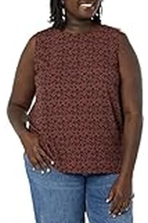 Amazon Camiseta sin Mangas de Ajuste Normal y Cuello Redondo, Ideal para Llevar con Otras Prendas Mujer, , XXL