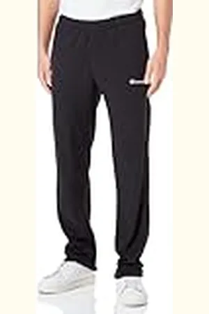 Champion Legacy Micro Polar Fleece-Straight Hem Pantalones Deportivos, Nero, XS para Hombre