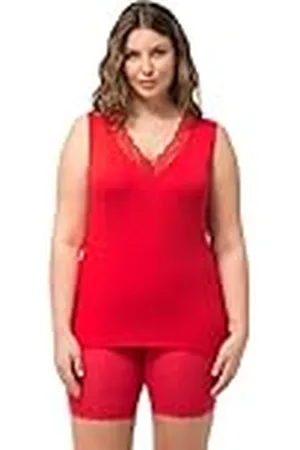 Ulla Popken Camiseta Interior de Encaje de bambú, , 52 ES/54 ES Mujeres