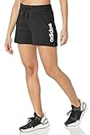 adidas Mujer Essentials Linear French Terry Shorts, Black/White, XS