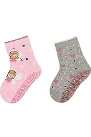 Sterntaler GlitzerFlitzerAIR DP Fee+Herz Calcetn Pantufla, Rosa, 18 para Bebés