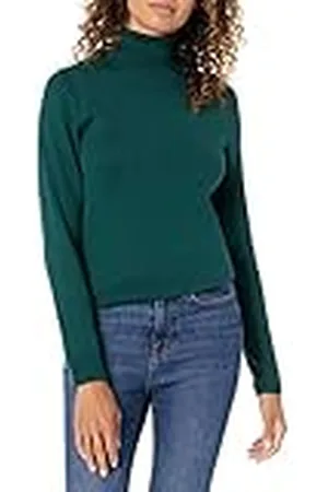 Amazon Jersey de Cuello Vuelto, Manga Larga, Ligero y de Ajuste Clásico (Disponible en Tallas Grandes) Mujer, , XL Grande