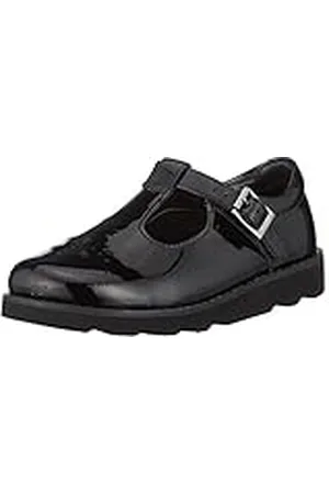 Clarks Crown Wish, Mocasines Niñas, Negro (Black Pat), 25 EU
