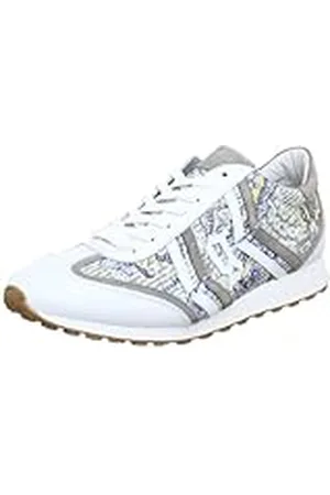 John Galliano 640856 - Zapatos de Cordones de Cuero para Hombre, Color Blanco, Talla 46