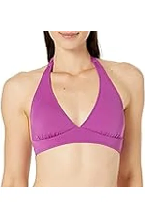 Amazon Top de Bikini con Tirantes, Escote Halter y Soporte Ligero (Disponible en Tallas Grandes) Mujer, , 46
