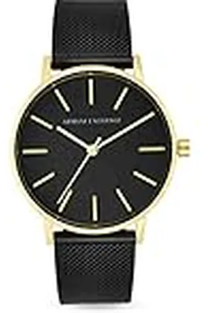 Armani Exchange Reloj Mujer, Movimiento de tres manecillas, caja de 36 mm de acero inoxidable dorado con correa de acero inoxidable, AX5548
