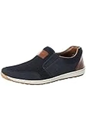 Rieker Frühjahr/Sommer 08869, Mocasines Hombre, Azul (Pazifik/Navy/Amaretto 14), 45 EU