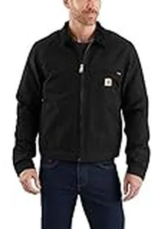 Carhartt Hombre, Detroit Chaqueta En Lona De Algodón Con Forro Cálido, Ajuste Ligeramente Holgado, , L