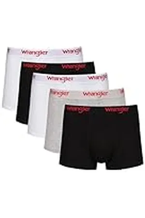 Wrangler Hombres Bañador Negro/Blanco/Gris Paquete de 5 Grande